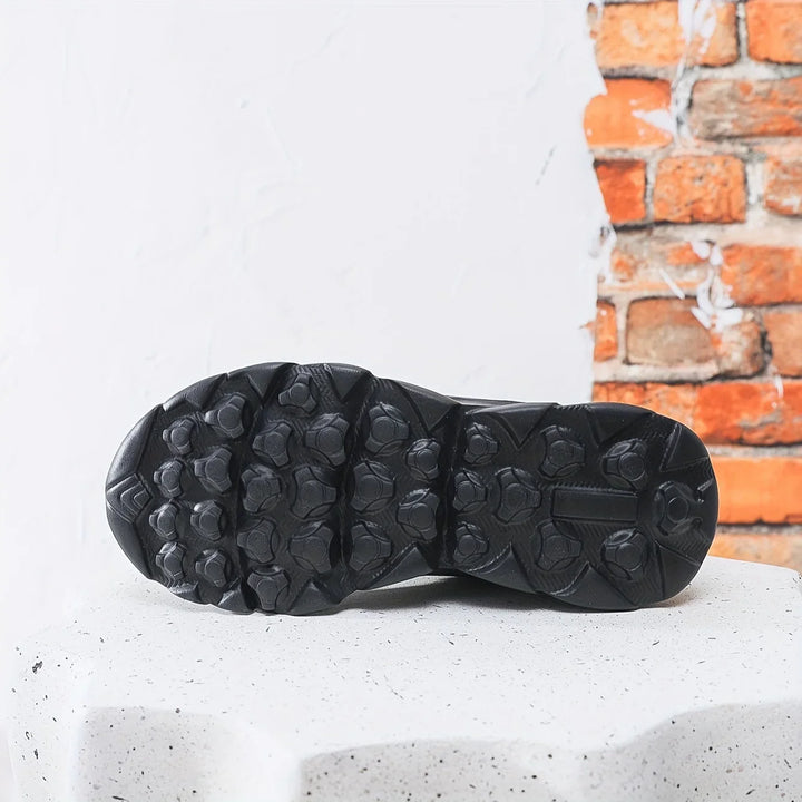 Dames sneakers zwart | Warme winter schoenen met bontvoering