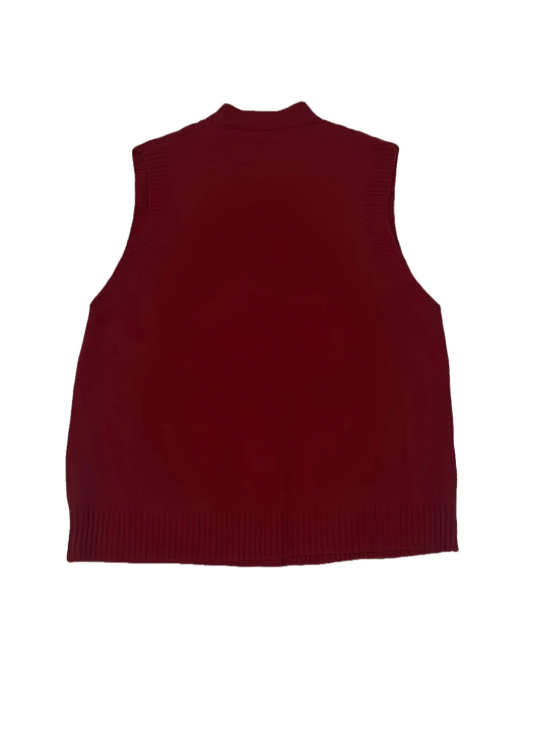 Dames vest | Kabelgebreid mouwloos cardigan met knopen