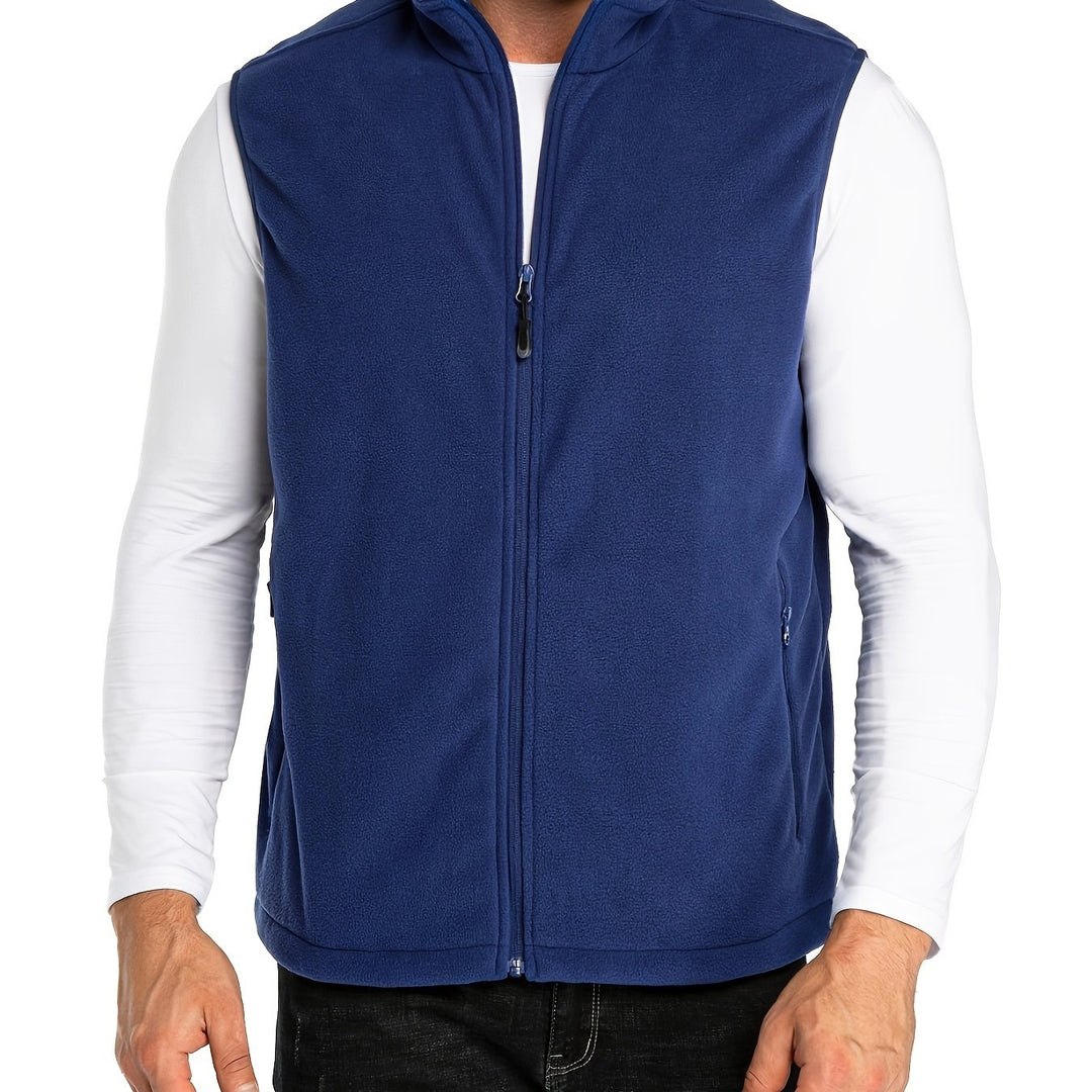 Fleece vest heren | Lichtgewicht mouwloos vest met rits