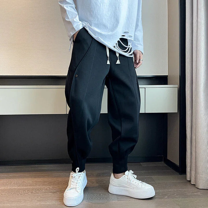 Joggingbroek heren en dames | Grijze tapered joggers met elastische taille
