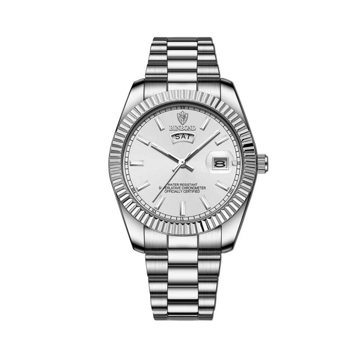 Stellar heren | Elegant stalen herenhorloge – tijdloos en verfijnd