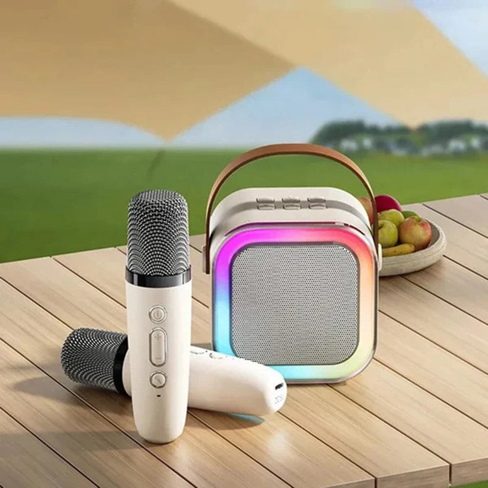 Mini-karaoke set met draadloze microfoons