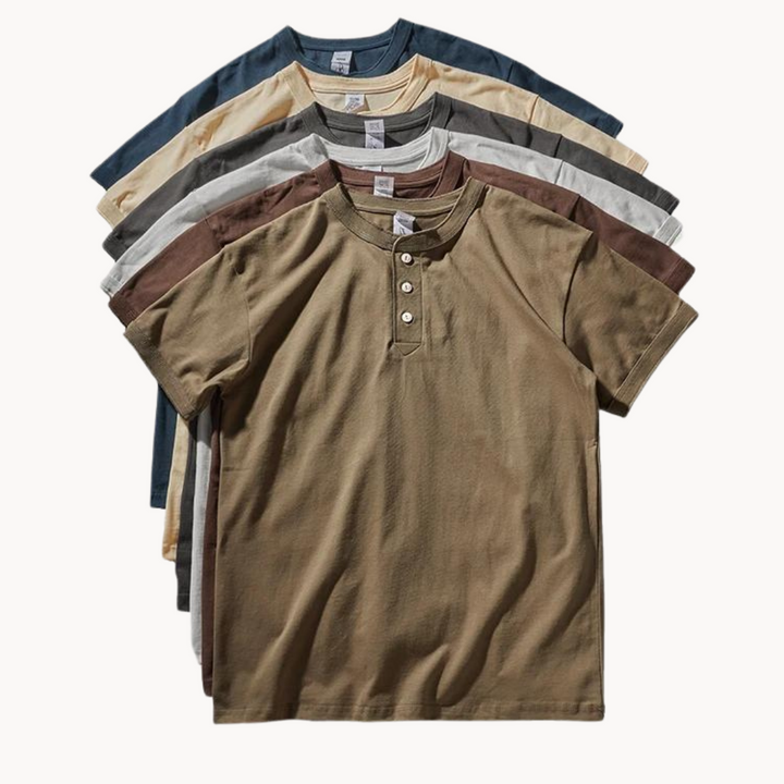 CottonTrail | Henley t‑shirt van katoen voor dagelijks gebruik