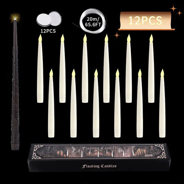 Magic Candles | LED zwevende kaarsen met toverstaf afstandsbediening