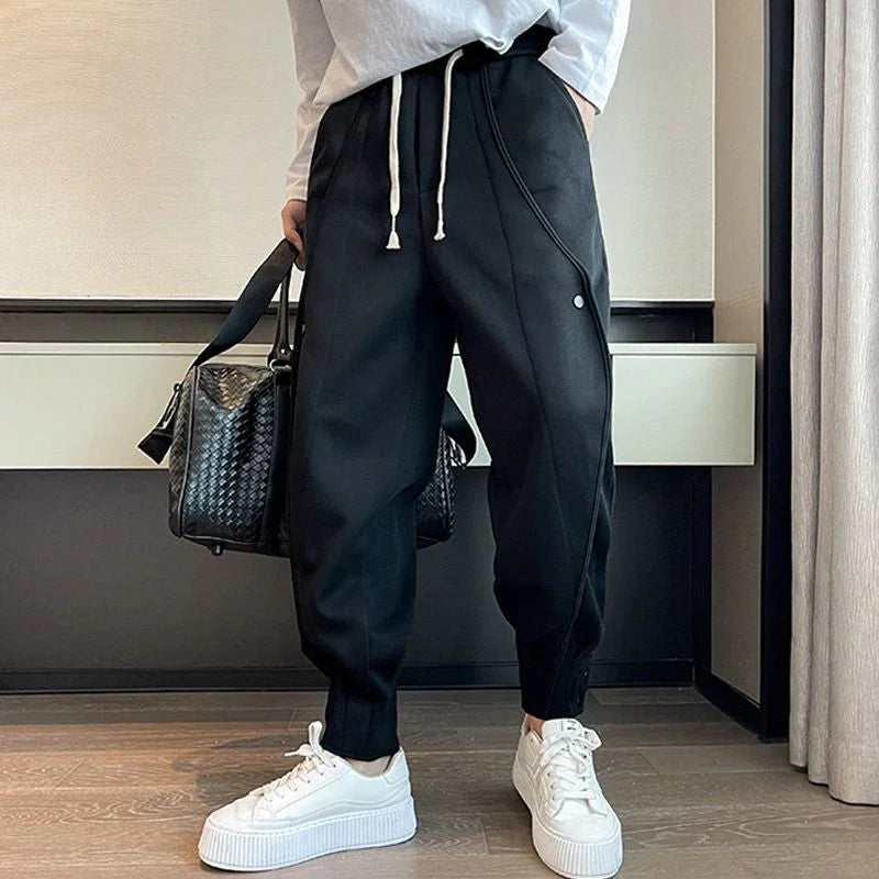 Joggingbroek heren en dames | Grijze tapered joggers met elastische taille