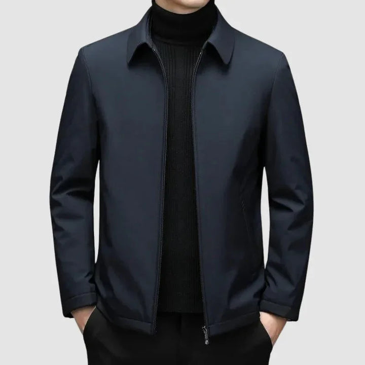 Heren jas | Casual lichtgewicht jacket met kraag en rits