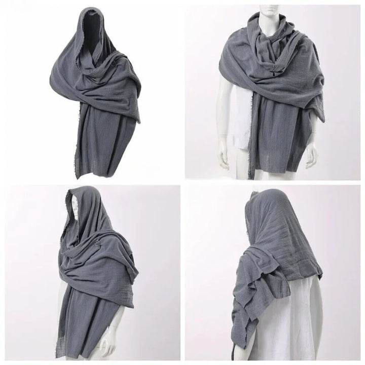 Cloak cape | Zwarte cape met capuchon unisex