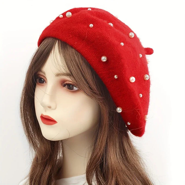 Baret dames met parels | Elegante winter baret voor herfst & dagelijks gebruik