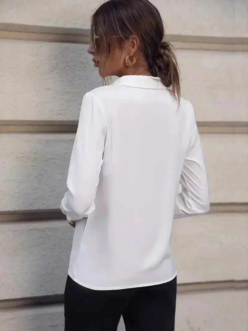 Dames blouse | Formeel overhemd met lange mouw business look