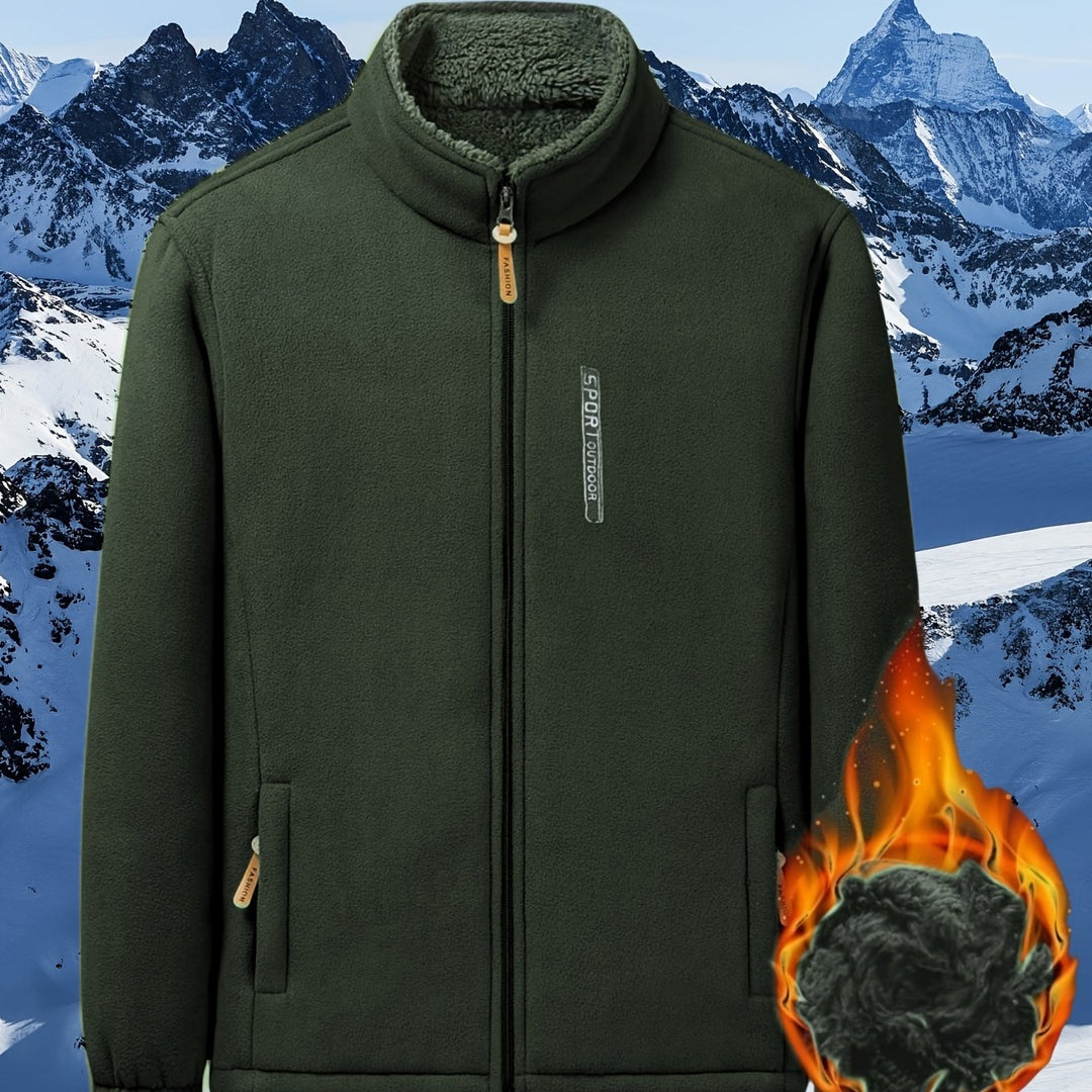 Dames winterjas | Fleece jas met hoge kraag en rits