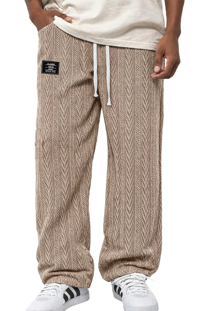 Heren broek | Jacquard broek met elastische taille