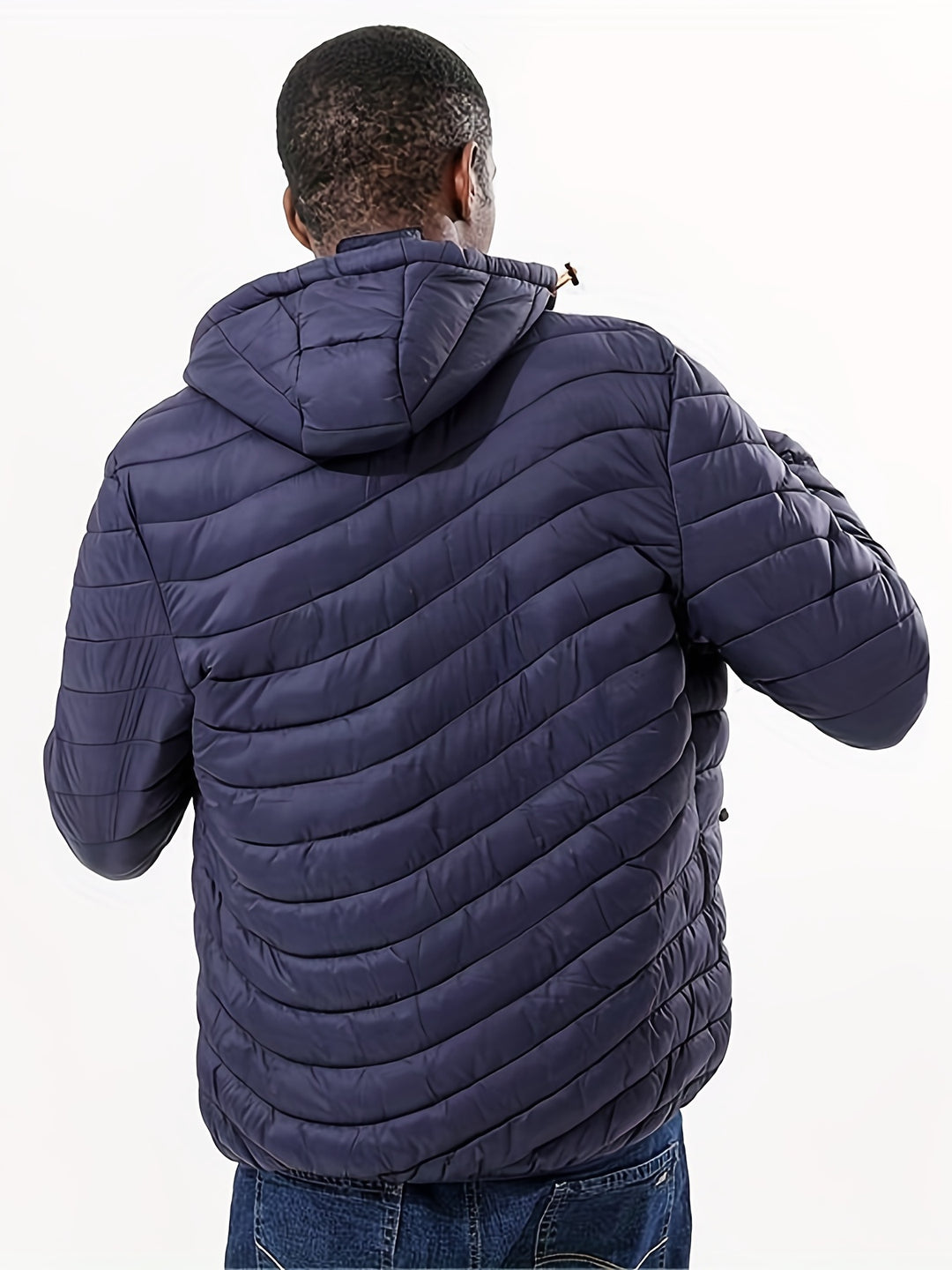 Heren donsjas | Warme winterjas met capuchon en rits