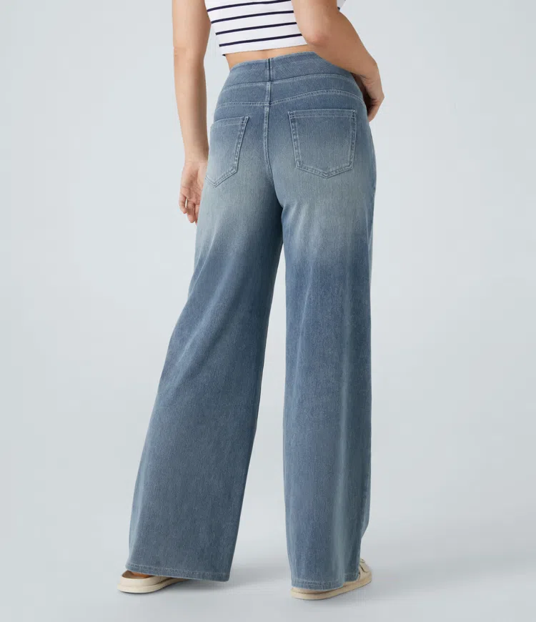 Wide Fit Jeans | Dames jeans met wijde pijpen