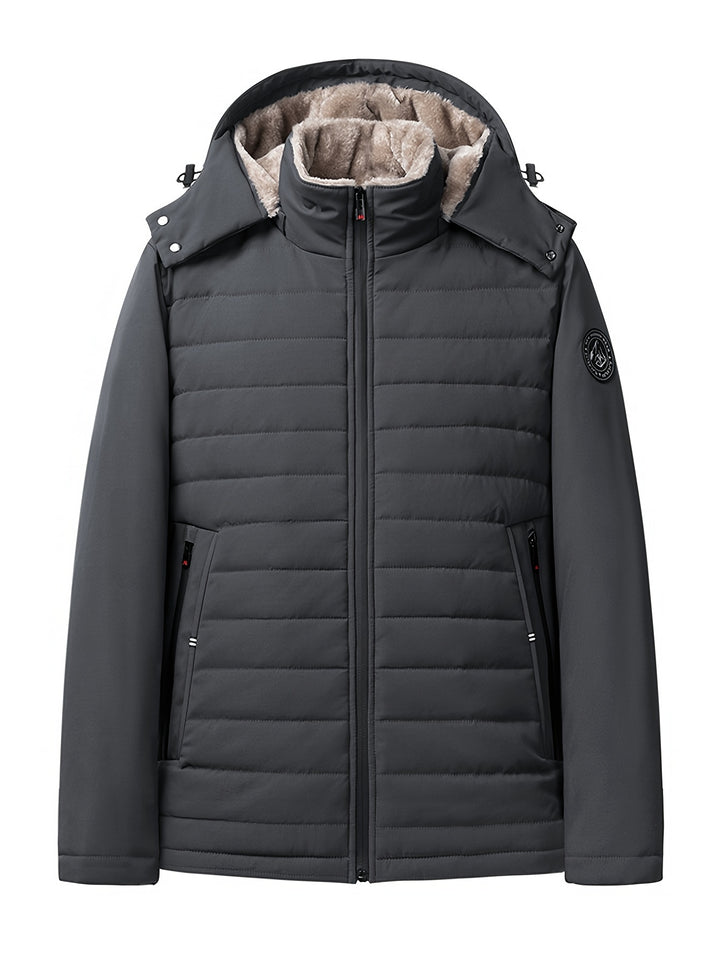 Heren winterjas | Parka met fleece voering en capuchon