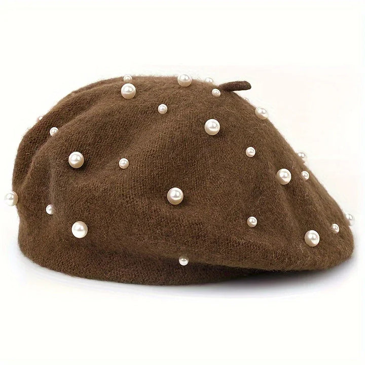 Baret dames met parels | Elegante winter baret voor herfst & dagelijks gebruik