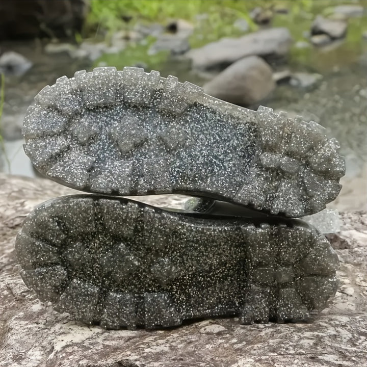 Dames enkellaarsjes | Glitter regenlaarzen met plateauzool