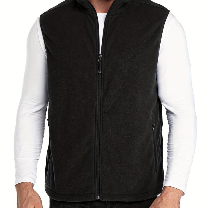 Fleece vest heren | Lichtgewicht mouwloos vest met rits