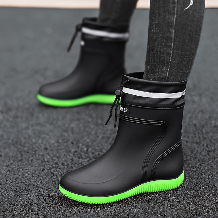 Heren regenlaarzen | Waterdichte PVC laarzen met profielzool