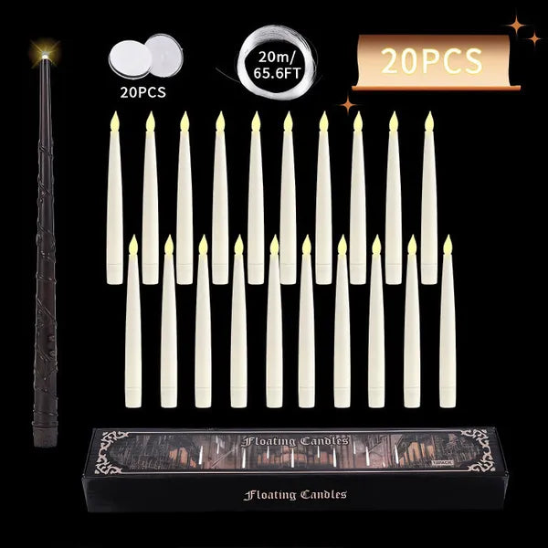 Magic Candles | LED zwevende kaarsen met toverstaf afstandsbediening