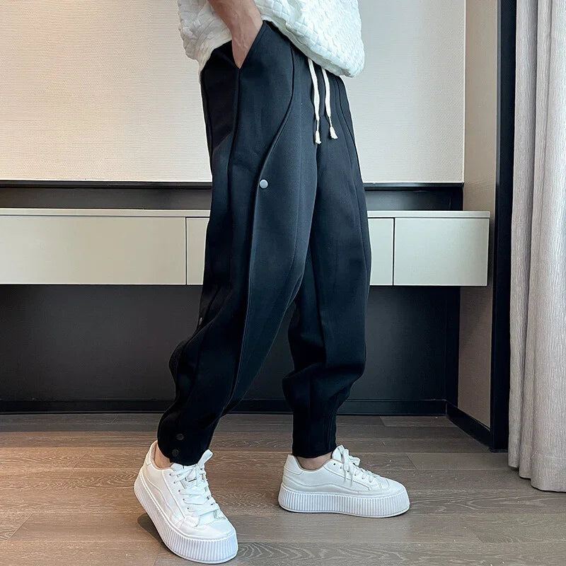 Joggingbroek heren en dames | Grijze tapered joggers met elastische taille
