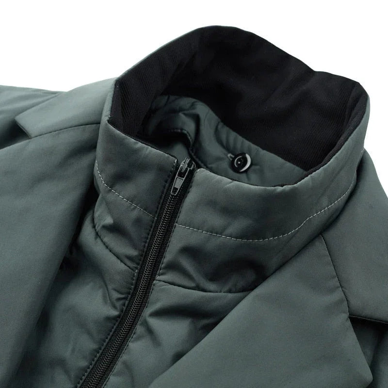 Heren winterjas | Gewatteerde blazer jas met knopen en zakken