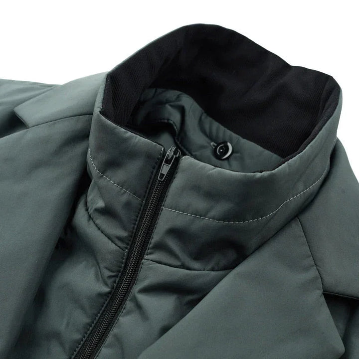 Heren winterjas | Gewatteerde blazer jas met knopen en zakken