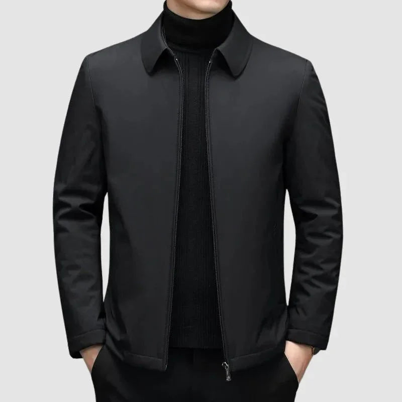 Heren jas | Casual lichtgewicht jacket met kraag en rits