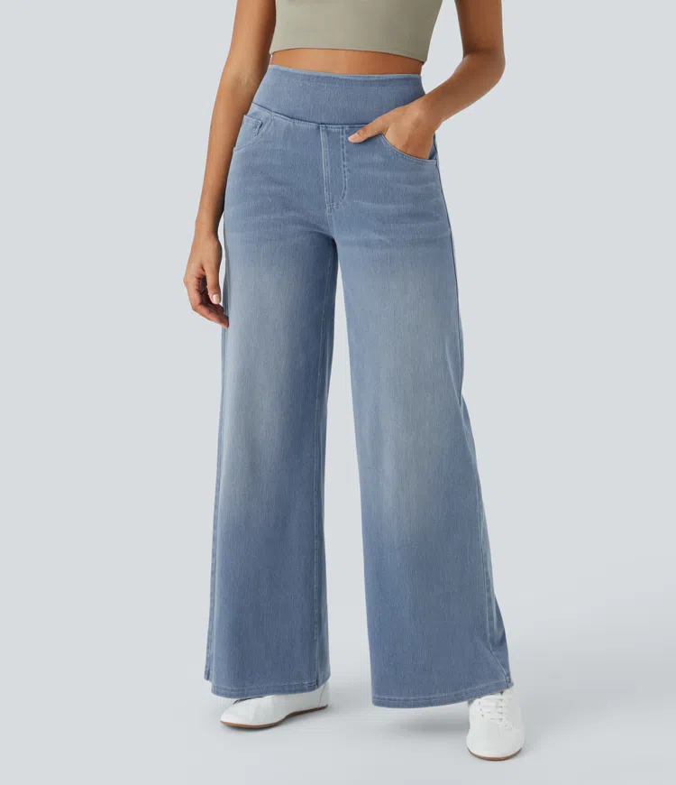 Wide Fit Jeans | Dames jeans met wijde pijpen