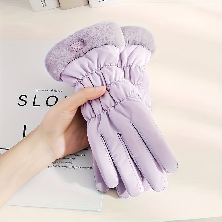 Dames handschoenen | Fleece winter gloves met touchscreenfunctie