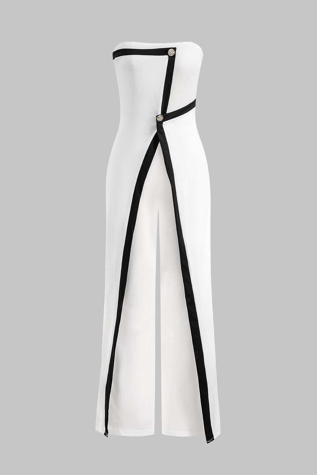 Elegante mouwloze jumpsuit met hoge taille en flatterende pasvorm