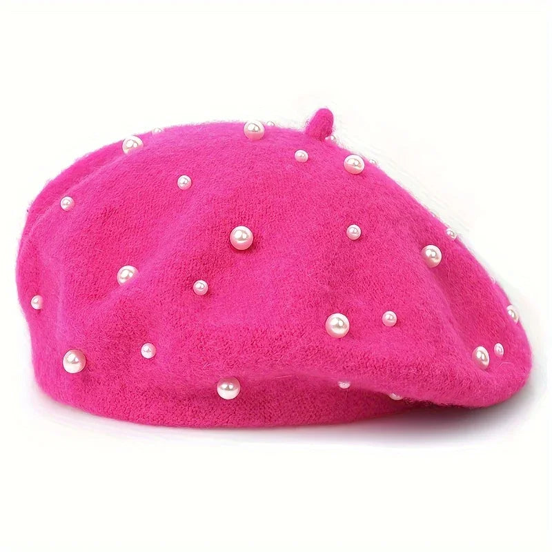 Baret dames met parels | Elegante winter baret voor herfst & dagelijks gebruik