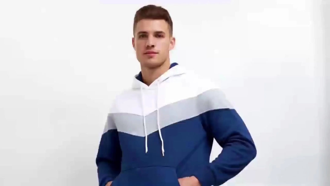 Heren hoodie | Comfortabele trui met capuchon en kangoeroezak