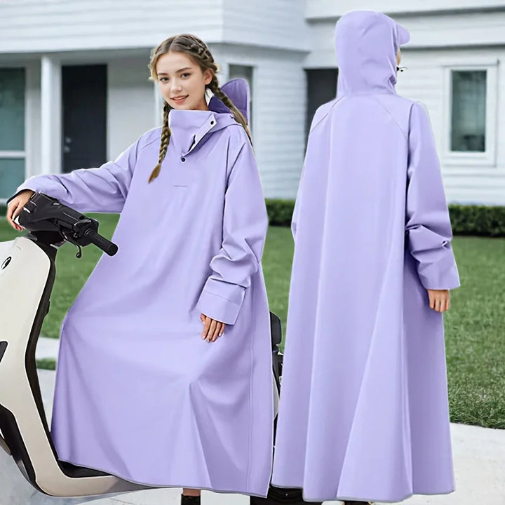 Regenjas dames en heren | Lange waterdichte poncho met capuchon