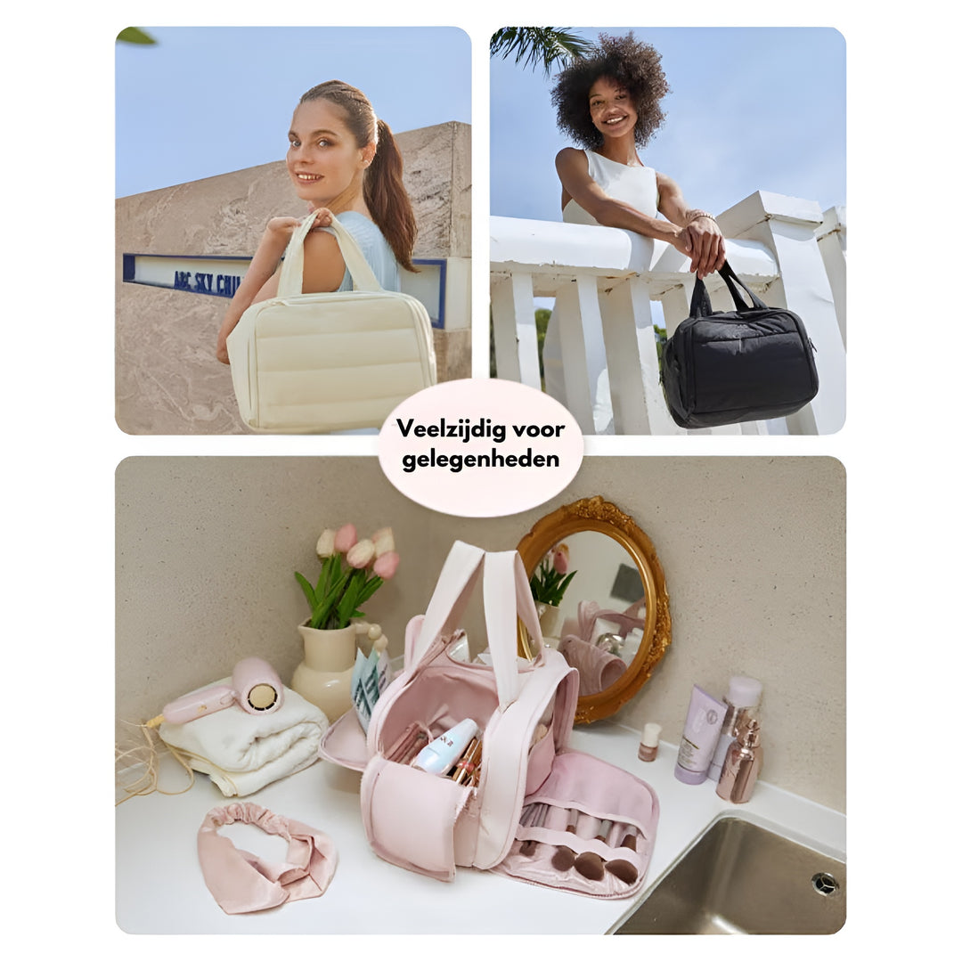 4-in-1 Puffy Multifunctionele Toilettas voor Vrouwen