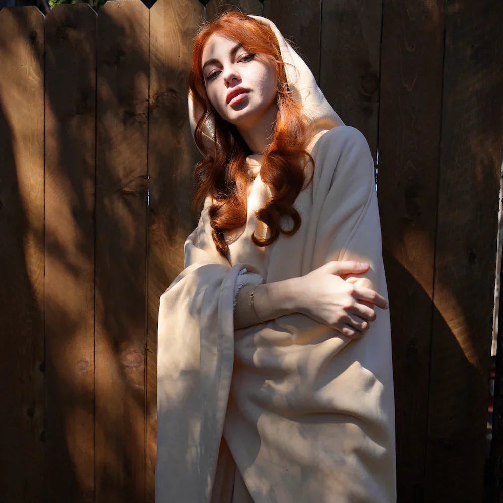Hoodie deken | Fleece cape met capuchon voor dames en heren