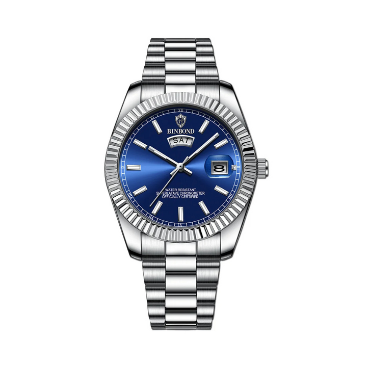 Stellar heren | Elegant stalen herenhorloge – tijdloos en verfijnd