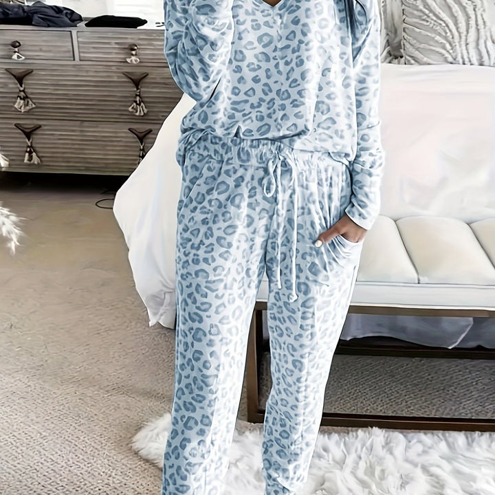 Dames pyjama set | Loungewear dames met luipaardprint