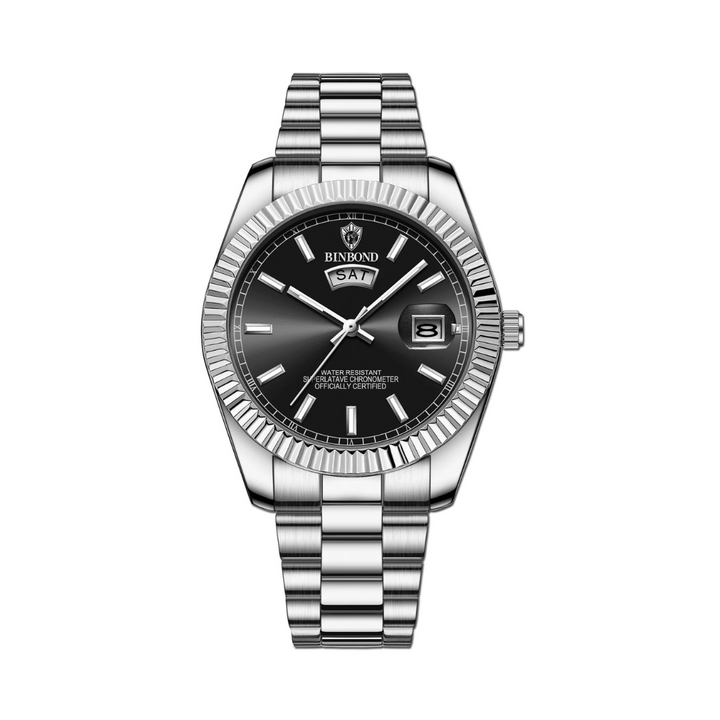 Stellar heren | Elegant stalen herenhorloge – tijdloos en verfijnd