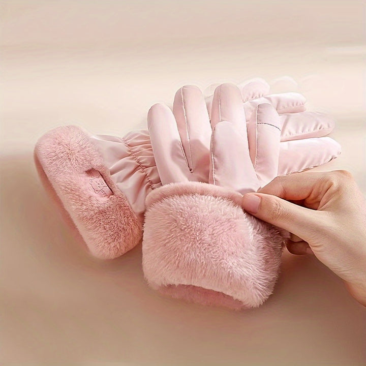 Dames handschoenen | Fleece winter gloves met touchscreenfunctie