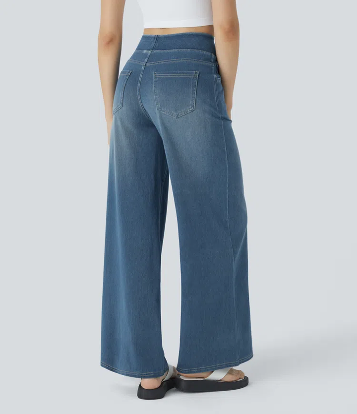 Wide Fit Jeans | Dames jeans met wijde pijpen