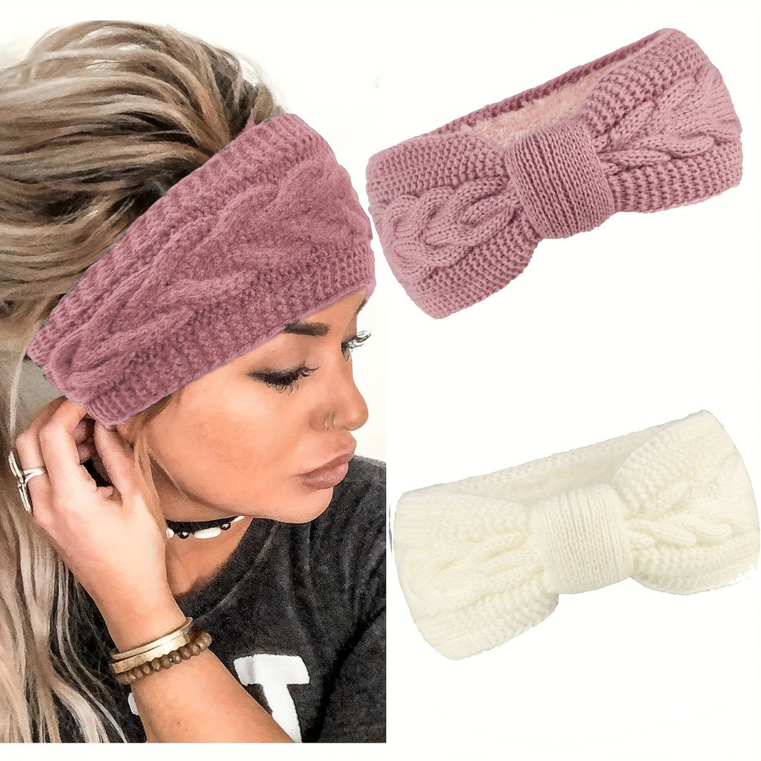 Winter hoofdband dames | Fleece oorwarmers 2-pack