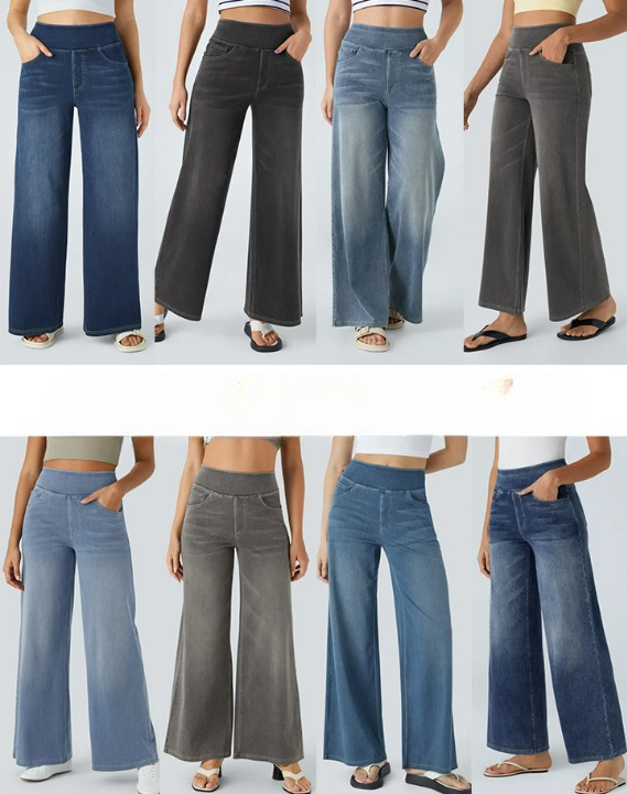 Wide Fit Jeans | Dames jeans met wijde pijpen
