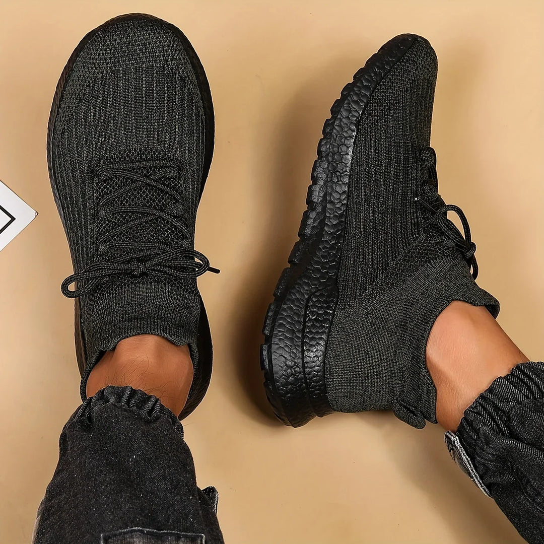 Unisex sneakers zwart | Lichtgewicht sportschoenen