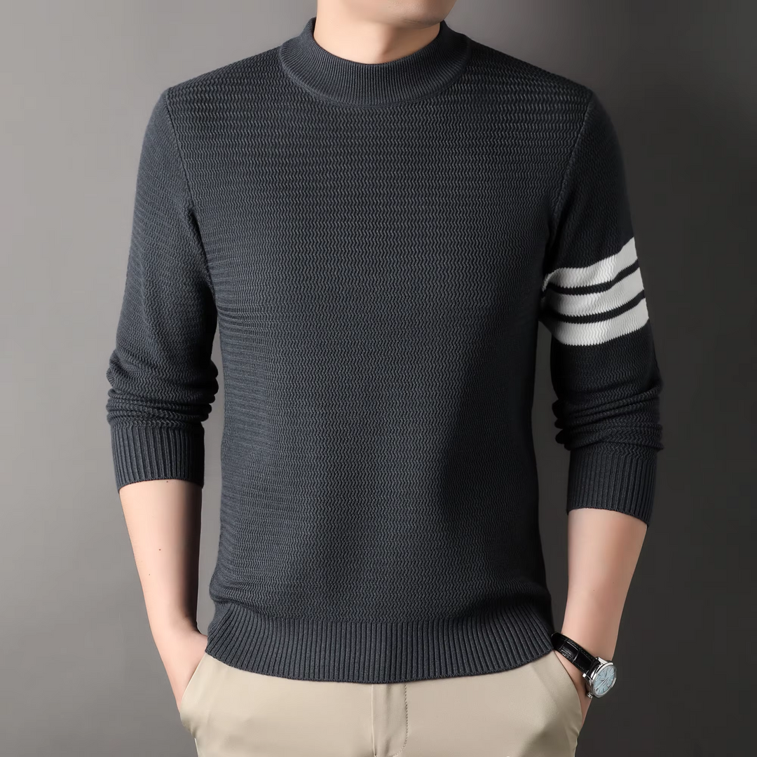 Cambridge | Luxe rib-katoen sweater met stripes