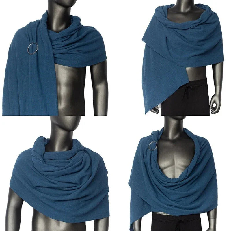 Cloak cape | Zwarte cape met capuchon unisex