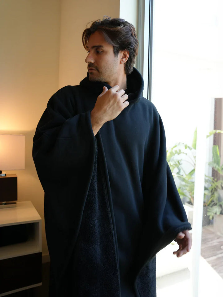 Hoodie deken | Fleece cape met capuchon voor dames en heren