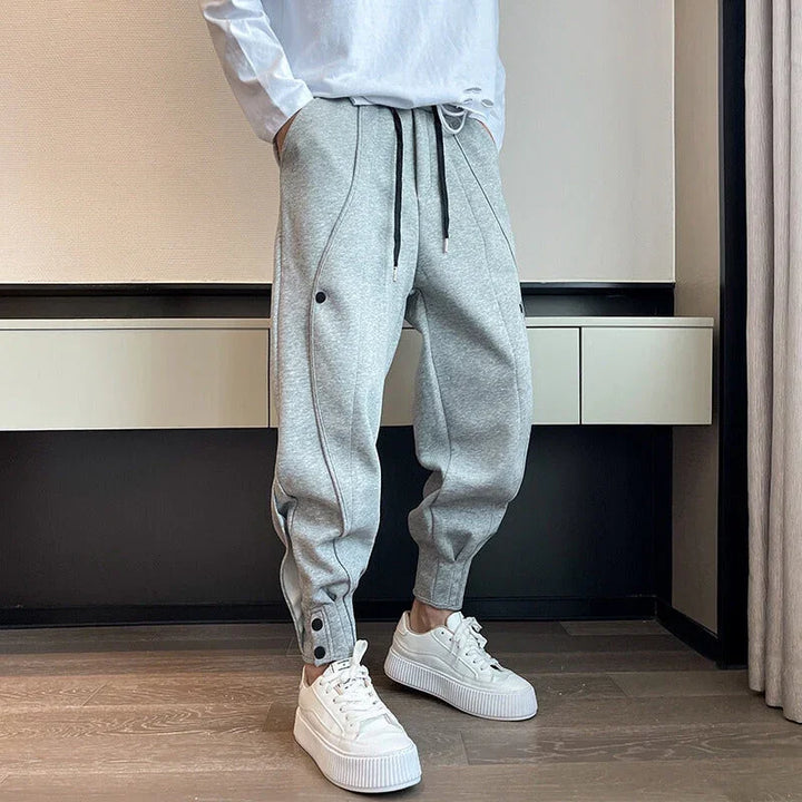 Joggingbroek heren en dames | Grijze tapered joggers met elastische taille