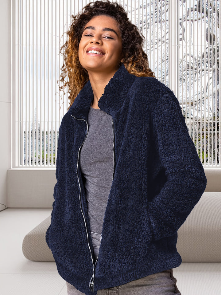 Dames winter vest | Fleece vest met rits en zakken