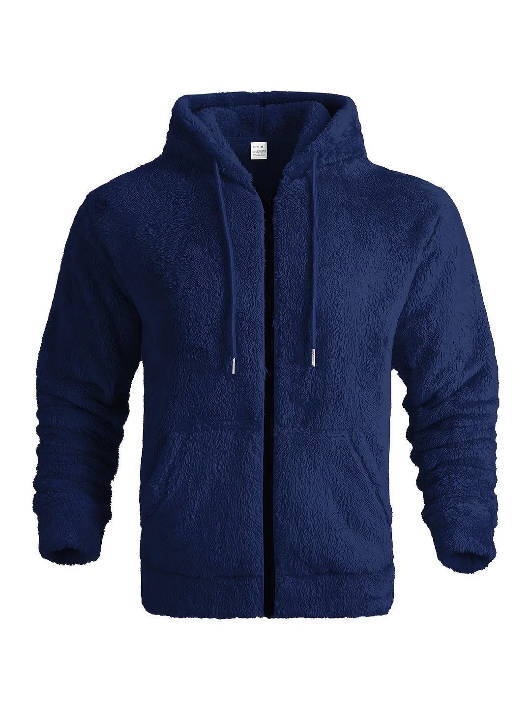 Heren teddy hoodie | Warme fleece trui met rits en capuchon