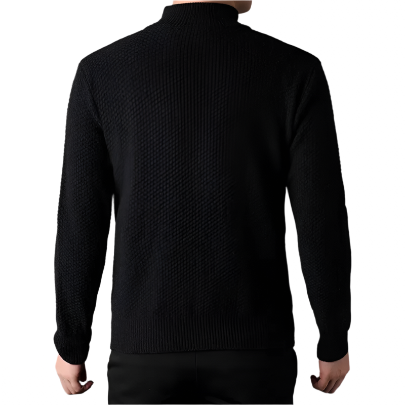 NordicWeave Jacket | Gebreide herenjas met fleece en quilt